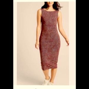 Athleta - NWOT - Cinnamon Woodblock Texture, Santorini MIDI Dress